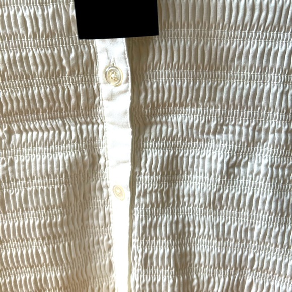 Veronica beard white ruched waist button down - Picture 2 of 4